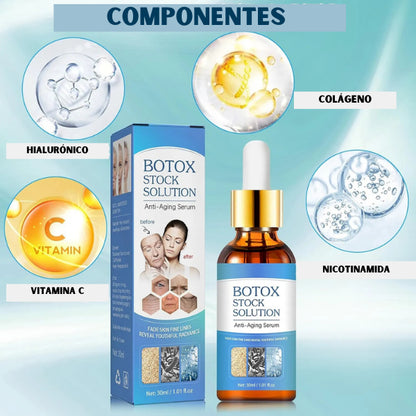 BOTOX STOCK SOLUTION® SUERO ANTIARRUGAS CON TOXINA BOTULÍNICA / TIPO A PAGA 1 LLEVA 2